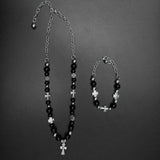Set Dark Cross · Bracelet + Necklace