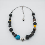 Oversize Blue Heart Necklace