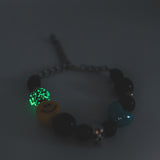 Oversize Blue Heart Bracelet