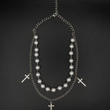 Triple Cross Necklace