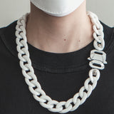 White Glossy Cuban XL